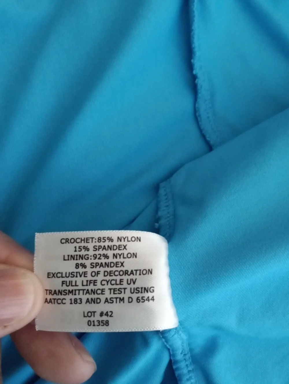 Coolibar Turquoise Open-Front Sun Protection Cardigan Crochet Overlay Womens L